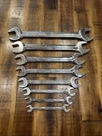 Snap-on Tools Double Open End Wrenches 8PC Set 1X15/16 5/16-3/8 Sae Usa Vgc. Fixed Price $170.00.