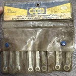Globe Master Midget Combination Open End And Box Wrench Set 62090 Missing. Fixed Price $8.00.