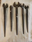 Lot Of 5 Spod Wrench & Tool Iron Worker Klein Stanley Proto 3/4" 1" 1/2". Fixed Price $240.00.