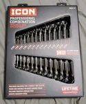 Icon WCAM-14 Combination Wrench Set Anti Slip Metric 14PC Chrome Finish (64712). Fixed Price $85.00.