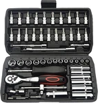Socket Wrench Set, 53PCS 1/4 Inch Ratcheting And Extension Bar Gimbal. Fixed Price $40.99.