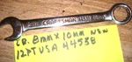 Craftsman 10MM X 8MM # 44538 Midget Combo Wrench 12 Point New. Fixed Price $12.85.