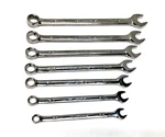 New Snap-on 3/8" Thru 3/4" 12-PT Flank Drive Plus Wrench Set SOEX707. Fixed Price $219.99.