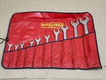 Proto Open Wrench Set Double Ended 10 Piece Sae With Roll-up Pouch 3/8-1-1/8. Fixed Price $89.00.