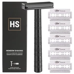 Razor - Jet Black Double Edge Safety With 5 Spare Blades 30 Angled Prec. Fixed Price $124.66.