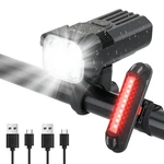3000MAH Led Bicycle Bike Front Rear Rechargeable Headlight Mountain Set. Fixed Price $10.99.