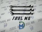 Snap-on Tools Usa New 3PC Sae 4-WAY Open End Angle Head Chrome Wrench Set VS8B. Fixed Price $159.95.