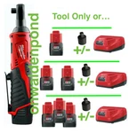 Genuine Milwaukee M12 3/8" Ratchet 2457-20 W/ Battery Charger Option Combo Set. Fixed Price $174.95.