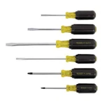 Stanley Screwdriver Set Alloy Steel Cross-ground Tips Rubber Grip Handle 6-PIECE. Fixed Price $28.49.