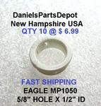 QTY10 Essentra 5/8" X 1/2 Id Snap Bushing 22MP01050W Grommet White Heyco Style. Fixed Price $6.99.