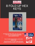 Eklind 20811 Steel Handle Fold-up Hex Key Allen Wrench 8PC Set Sae Inch Sizes. Fixed Price $8.99.