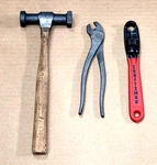 Vintage Stanley Planishing Round & Square Head Hammer + Heller Wrench /free Ship. Fixed Price $48.95.