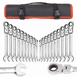 20 Pcs Flex-head Ratcheting Wrench Set Dual Purpose Metric Combination. Fixed Price $63.99.