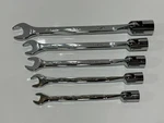 Sk Tools Usa Nos New 5PC Sae 7/16-3/4 Flex Head Combination Wrench Set, 12 Point. Fixed Price $129.99.