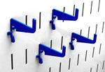 Blue Medium Slotted Storage Hooks - Rust Resistant Metal For Garage, Ki.... Fixed Price $16.79.