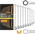 9 Pc. Grenpro Extra Long Ratcheting Wrench Set, Metric, 8-22 Mm (cr-v Steel). Fixed Price $40.00.