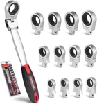 Flex Head Ratcheting Wrench Set, 1/4 To 3/4 Inch With Interch. Fixed Price $43.45.