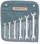 Wright Tool 740 - Open End Wrench 6 Piece Set Full Polish Metric 8MM 19MM. Fixed Price $161.01.