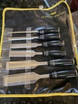 Vintage Set Of 6 Stanley N0. 40 Everlasting Chisel With Tool Pouch.. Fixed Price $275.00.