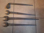 Lot Of 4 Iron Workers Spud Wrenches Plumb Wright. Fixed Price $125.00.