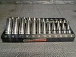 Snap-on 224SFFSM 3/8" Drive 6PT Metric Shallow Deep 24PC Socket Set Used. Fixed Price $299.00.