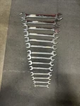 Snap On Set Sae Double Open End 14 Piece Wrenches 1/4" - 3/16". Fixed Price $600.00.