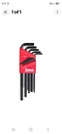 Eklind 13213 Piece Ball End Hex Key Set. Fixed Price $14.99.