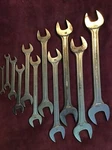 By Snap-on Vintage 1950S Blue Point Supreme Open End Wrench Set 11 Pieces. Fixed Price $269.95.
