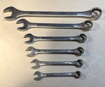 "truecraft Metric Combination Wrenches" : 22MM- 17MM-14MM-12MM-11MM-9MM Lot Of 6. Fixed Price $24.99.