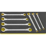 Stahlwille 7PC Metric Open Ring Flare Spanner Set Foam Tray 8X10-19X22MM TCS24/7. Fixed Price $220.26.