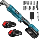 133FT-LBS Cordless Ratchet 3/8" Set, 21V Electric Wrench, Blue. Fixed Price $150.97.