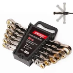 Disen 6PCS Flex Head Ratchet Wrench Set 90 Tooth Gray Nickel Metric Tool Kit. Fixed Price $52.99.