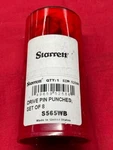 Starrett S565WB Steel Drive Pin Punch Set, Round Red Plastic, 4" Length Stock. Fixed Price $86.00.