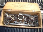 Vhtf Antique Genuine Armstrong No. 2 Pipe Threader Set W/ Wrench & Original Box. Fixed Price $82.00.