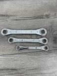 Wright Sae Ratcheting Box Wrench Set Of Three. Fixed Price $44.99.