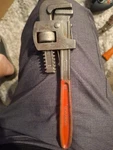 Gedore No. 225/10" Drop Forged Adjustable Pipe Wrench, Serrated Jaw, Red. Fixed Price $40.00.