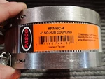 (qty 5) Pasco PNHC-4 No-hub Couplings In, Silver Stainless Steel. Fixed Price $48.40.