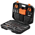 145PC Mechanic Tool Set 1/4" 3/8" Drive Socket Sae Metric Wrench Bit Kit. Fixed Price $66.95.