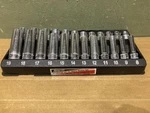 Snap-on 224SFFSM 3/8" Drive 6PT Metric Shallow Deep Chrome Socket Set Used. Fixed Price $370.00.