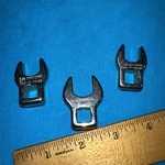 Craftsman V-43623 9/16" 7/16 & 1/2 Sae 3/8 Drive Crowfoot 43622, 43621 Used.. Fixed Price $25.00.