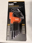 Klein Tools BLS22 Long Ball End Hex Key Wrench Set, Sae And Metric, Pieces. Fixed Price $24.00.