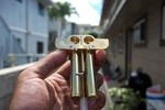Shaka Double Barrel Xl Brass Smoking Pipe Screenless Built-in Poker Proto 2.0. Fixed Price $109.00.