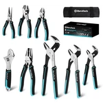 Duratech Pliers Set With Rolling Pouch, 8-PIECE, Blue, Silver, Black. Fixed Price $106.92.