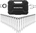 Workpro 22-PIECE Ratcheting Combination Wrench Set Metric 6-18MM & Sae 1/4-3/4". Fixed Price $71.99.