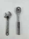 Vintage Proto Usa 4749 1/4" Drive Ratchet & 704 Adjustable Wrench Tool Lot. Fixed Price $28.25.