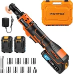 Protmex 3/8 Cordless Ratchet Wrench, 60FT-LBS 80N.M Electric With 21V.... Fixed Price $109.00.