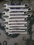 Snap-on OEX080B-OEX240B 10PC 12 Point Mid Combination Wrench Set 1/4" 3/4". Fixed Price $299.99.