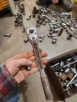Vintage Husky T-s 9-46 Forged 1/2" Drive Push Through Ratchet H3183 Usa Sockets. Fixed Price $50.00.