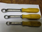 Mac Tools Yellow Handle BOPA213,15,17MM Comfort Grip Offset Box Wrenchs Metric. Fixed Price $130.00.