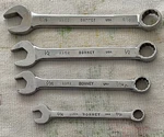 4 Bonney Wrenches Usa Full Polish Sae 5/16" 7/16" 1/2" 9/16" Combination. Fixed Price $53.00.